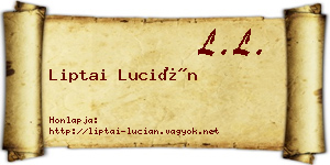 Liptai Lucián névjegykártya